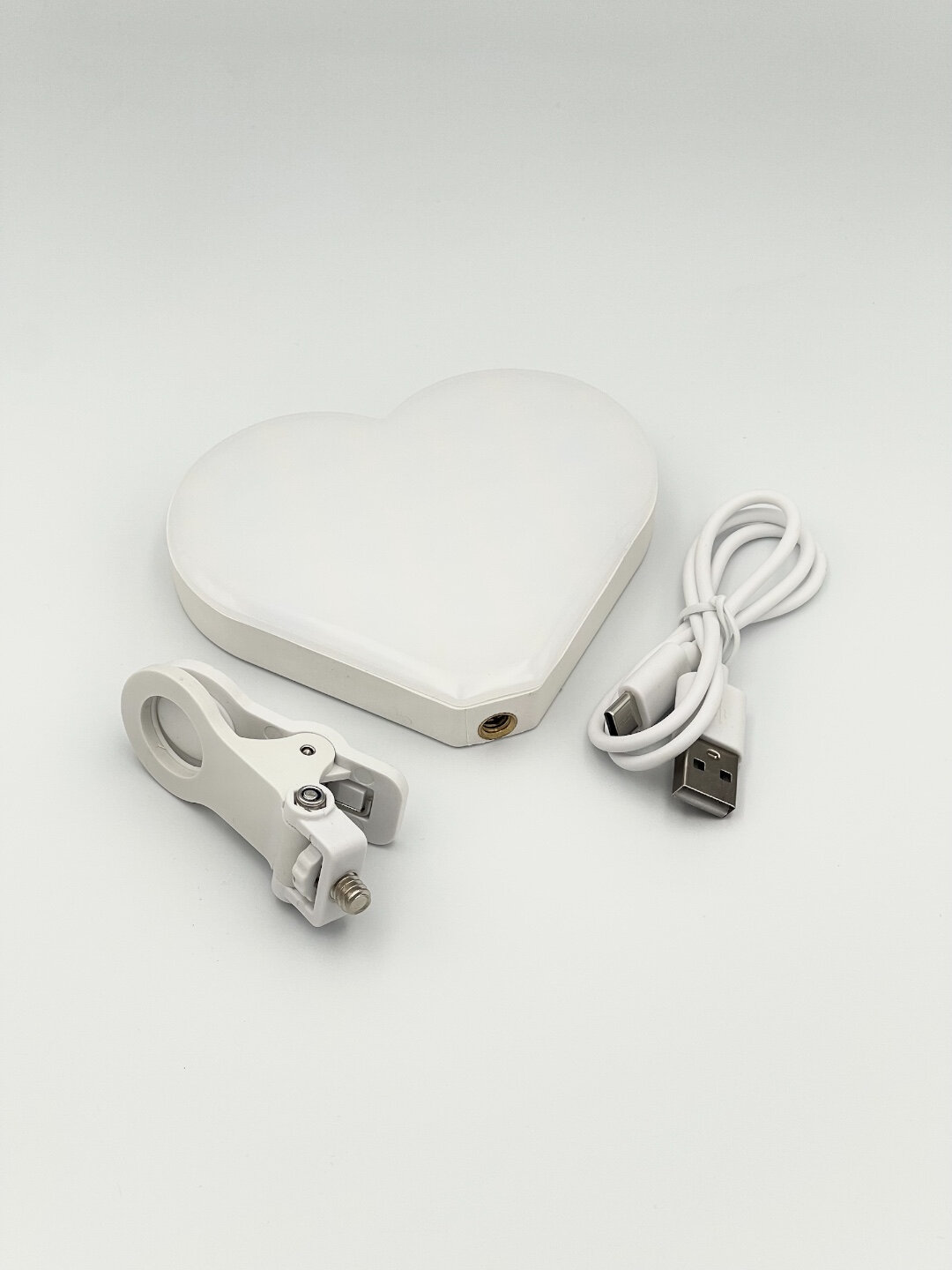 Мини-лампа для селфи, с зажимом для телефона, в форме круга, сердца и других форм