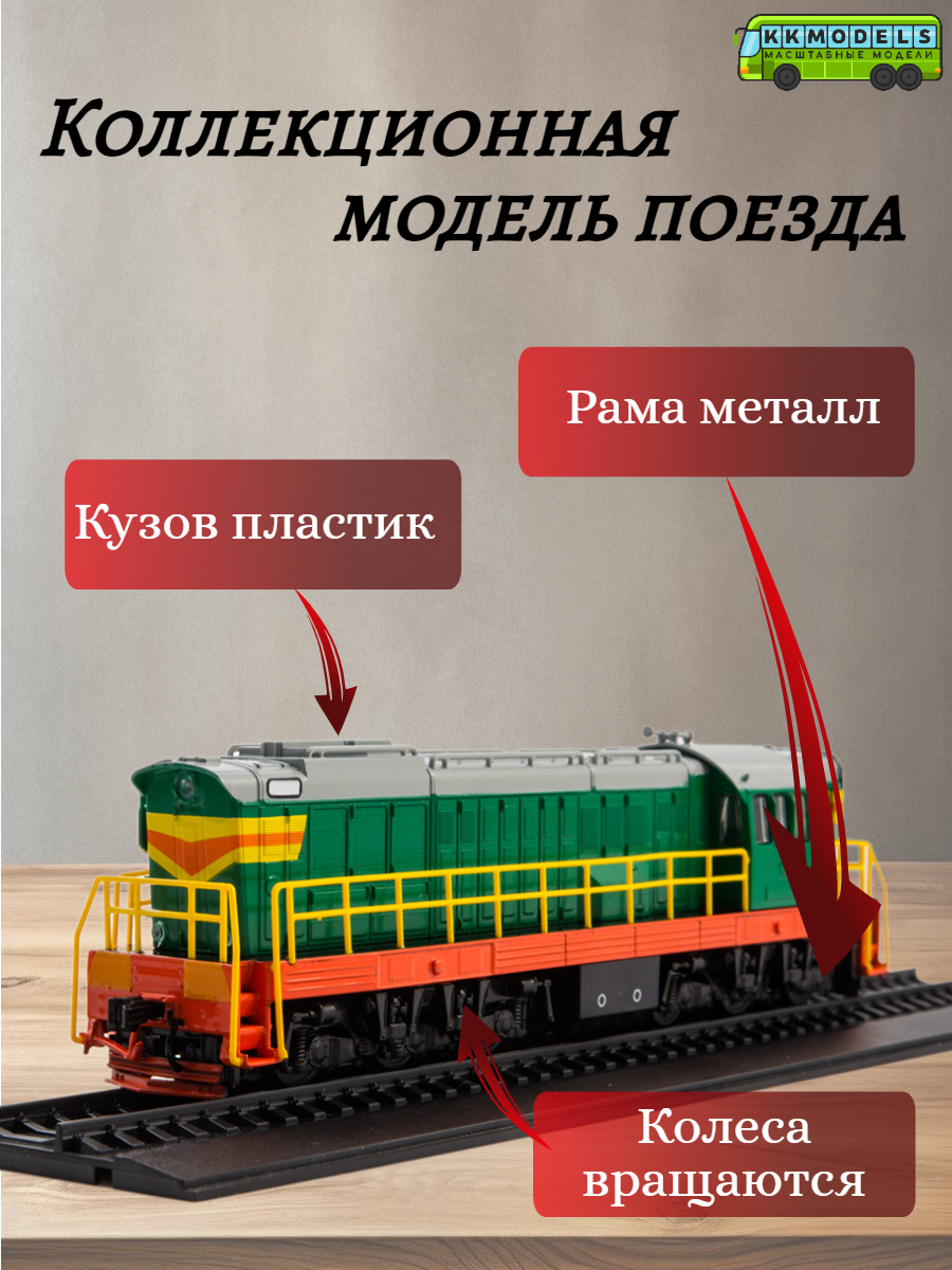 Журнал с моделью Наши поезда №2 - Маневровый тепловоз ЧМЭ3, масштаб 1:87 — фото 1