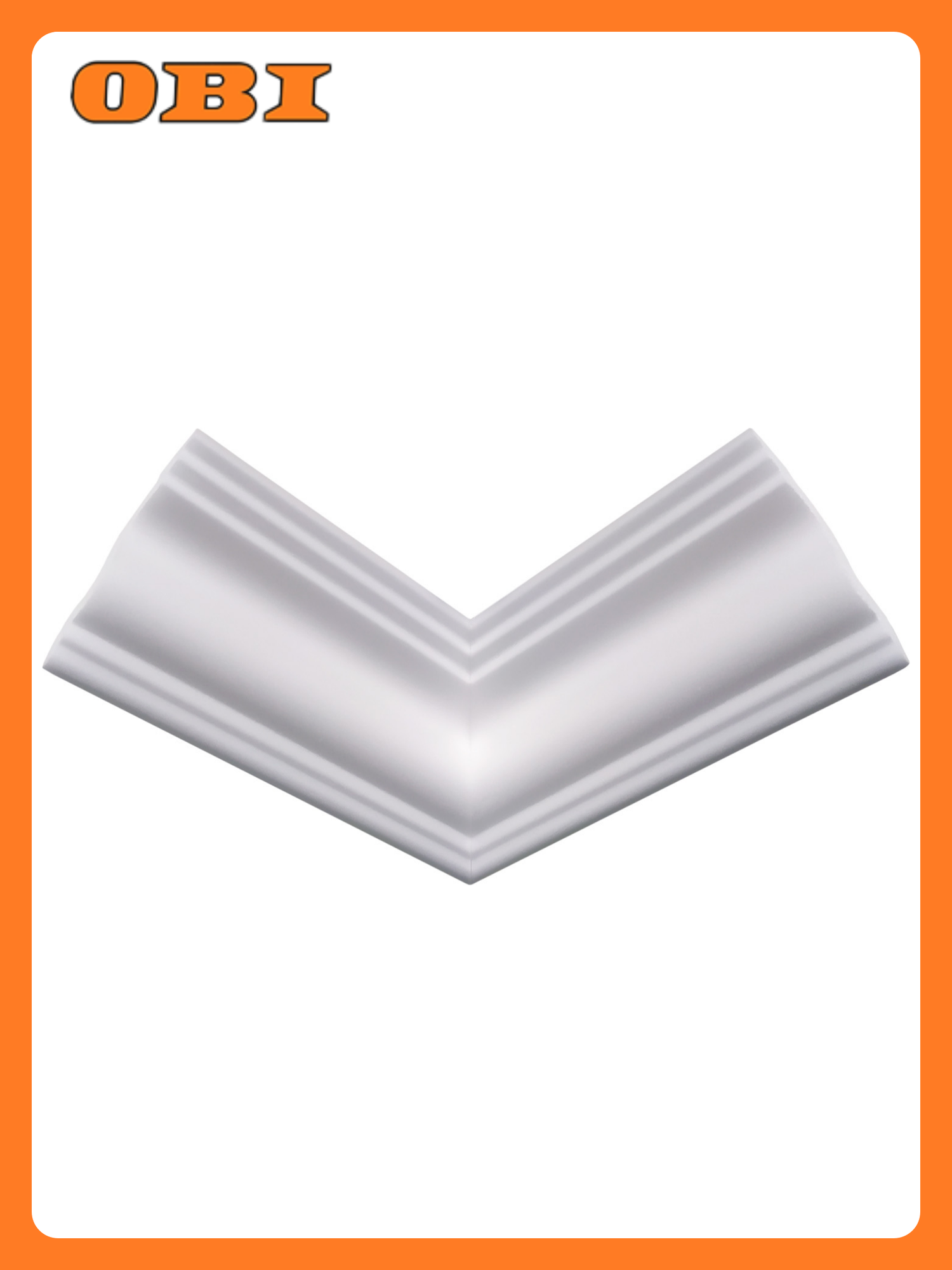 Уголок для плинтуса полистирол Format белый 45 мм - фото №1