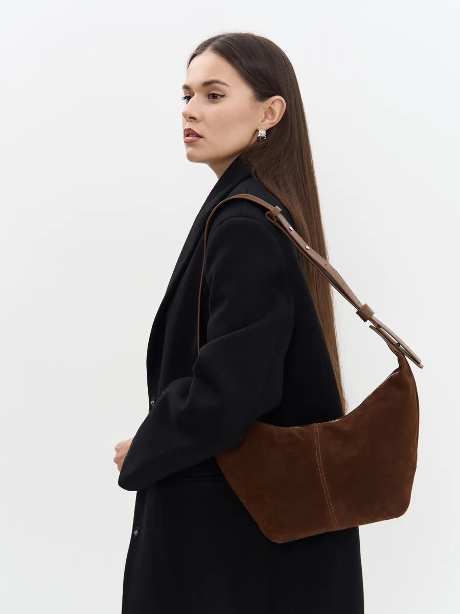 Сумка хобо OSA MINUA, коричневый — фото 1