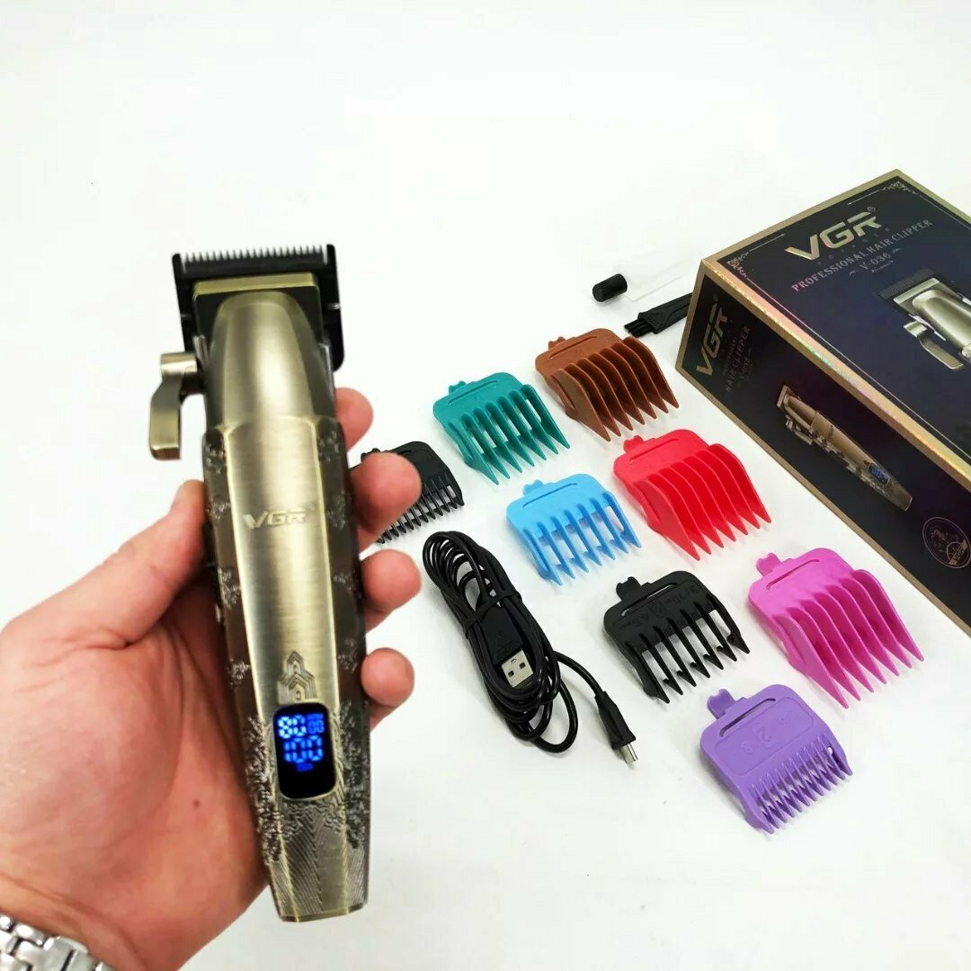 Профессиональная машинка и триммер для волос и бороды "VGR" высококачественный