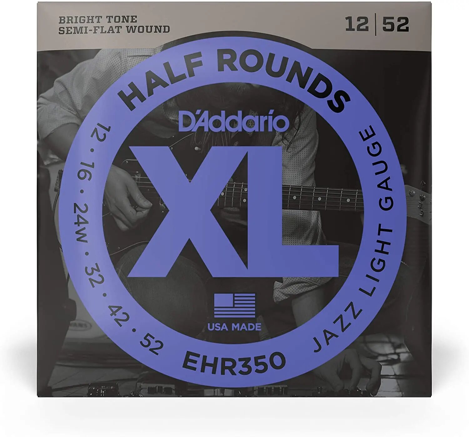 Струны для электрогитары D'Addario EHR350 XL 12-52