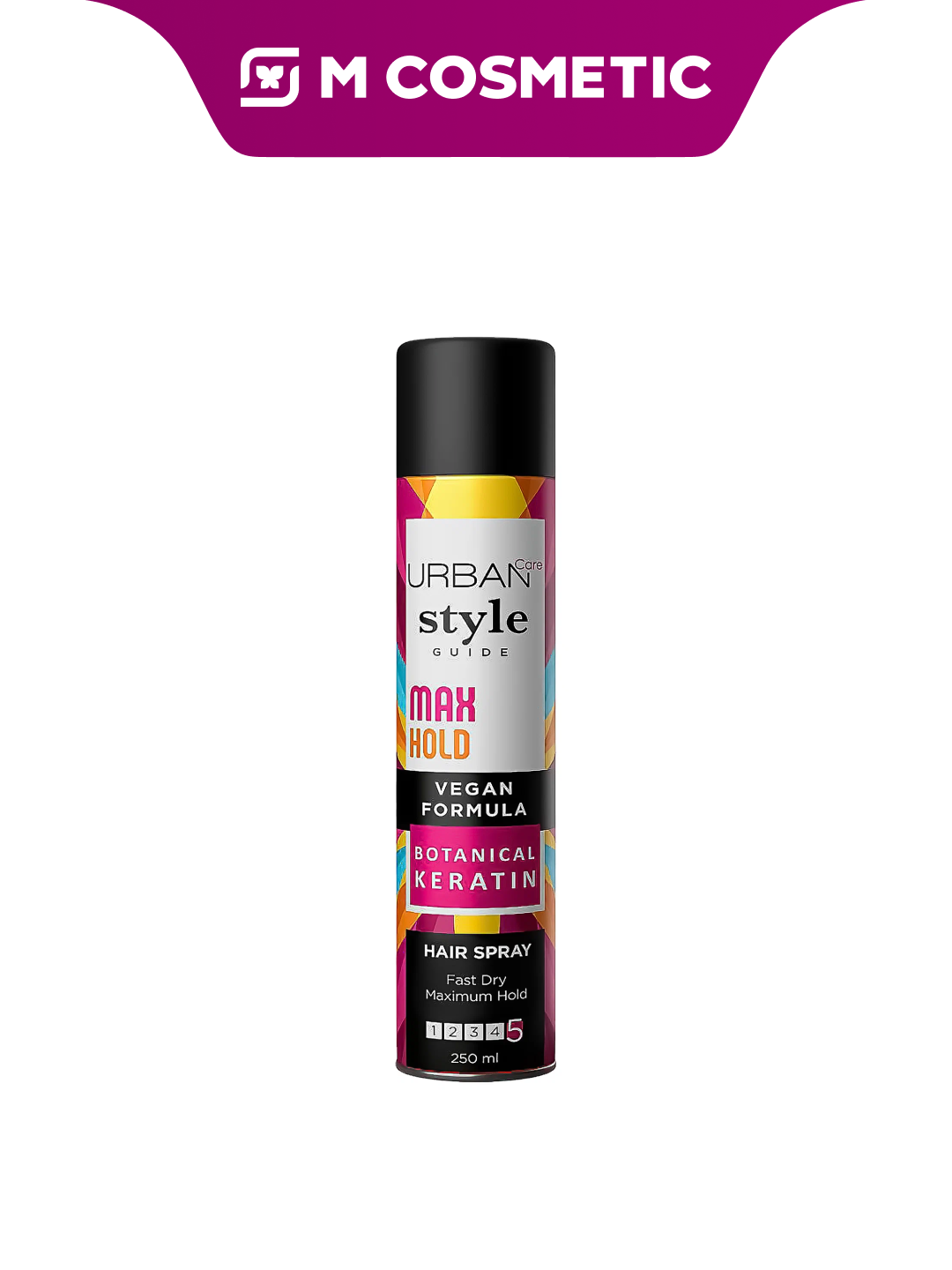 Спрей URBAN CARE "Max Hold 5", для всех типов волос, для мужчин, 250 мл