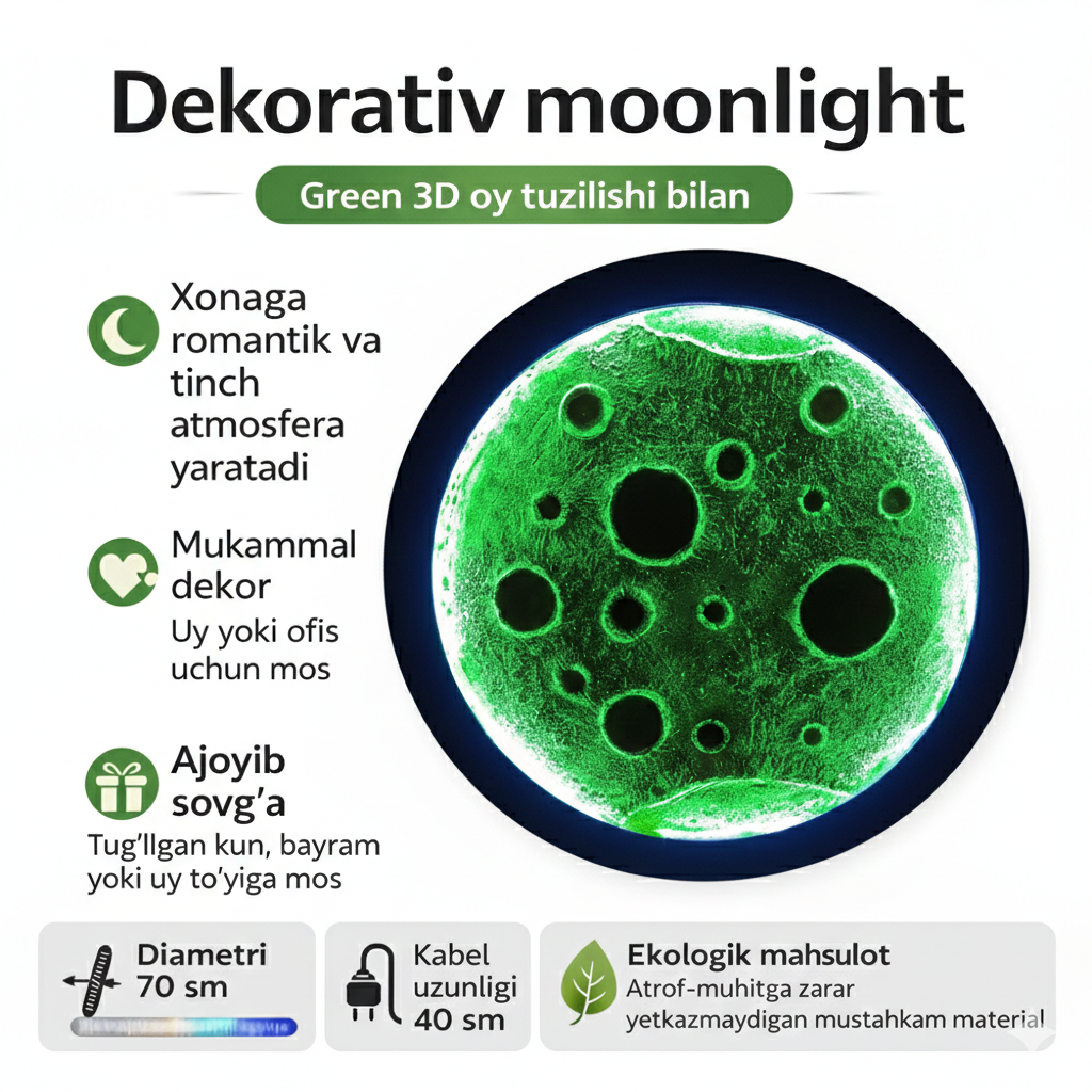 Мечта в реальности! Настенная 3D Луна: Окунитесь в атмосферу космоса и волшебства прямо у себя дома