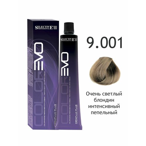 фото Краска для волос selective professional colorevo 9.001 очень светлый блондин интенсивный пепельный, 100 мл