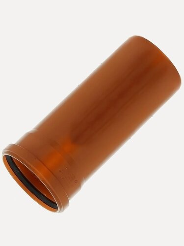 Изображение товара Труба канализационная наружная Нотапласт 110х2000х3.2 мм из полипропилена, рыжая, для внешних систем водоотведения и канализации.