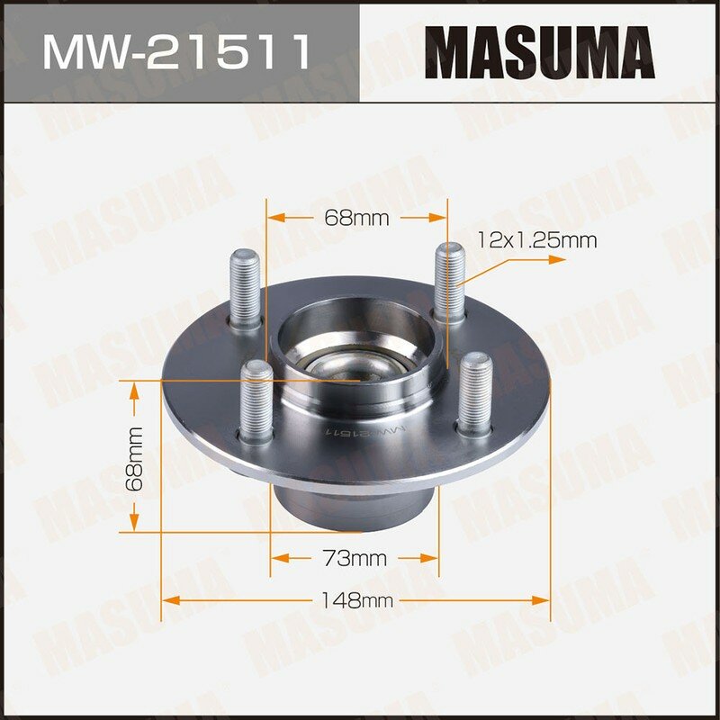 Ступичный узел задний MASUMA MW-21511 Primera, Almera, P11E, N16E