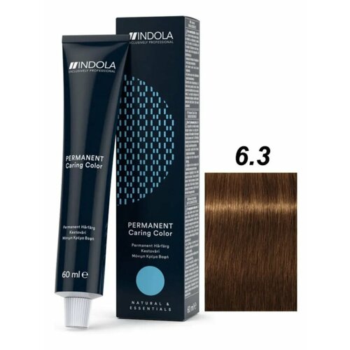 фото Indola natural essentials 6.3 стойкая крем-краска для волос 60мл