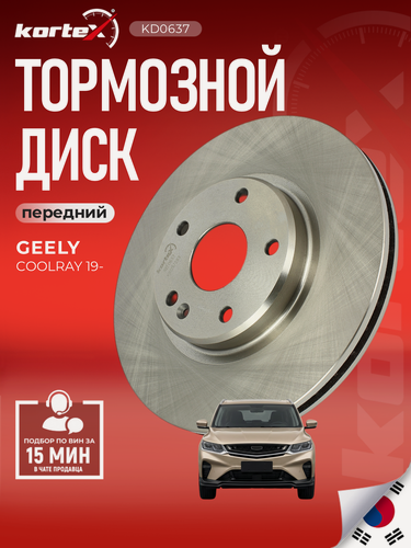 Изображение товара Тормозной диск передний Джили Coolray ST250058, PBD1124, M2000758