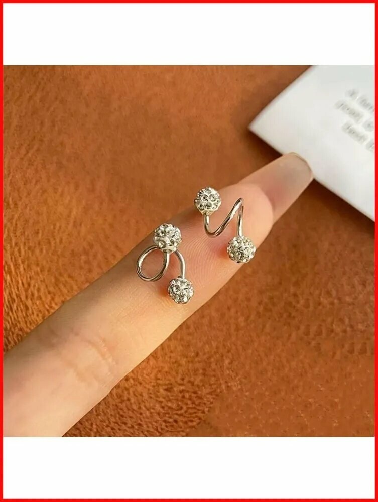 Серьги, фиолетовый — фото 1