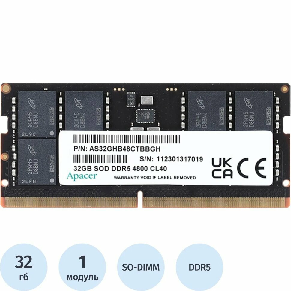 So-dimm ddr5 32gb samsung — купить по низкой цене на Яндекс Маркете