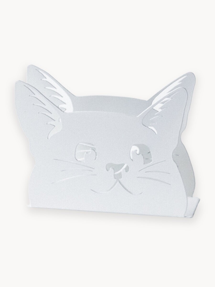 Салфетница на стол для кухни интерьерная металлическая лофт "Игривый кот" SL050-WY