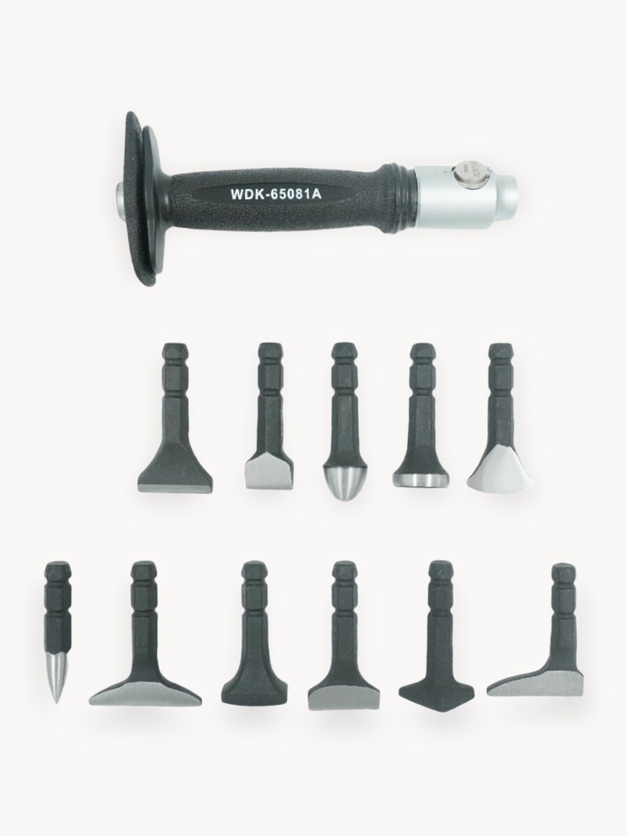 Набор для рихтовки кузова автомобиля в пластиковом кейсе, 12 предметов WDK-65081A