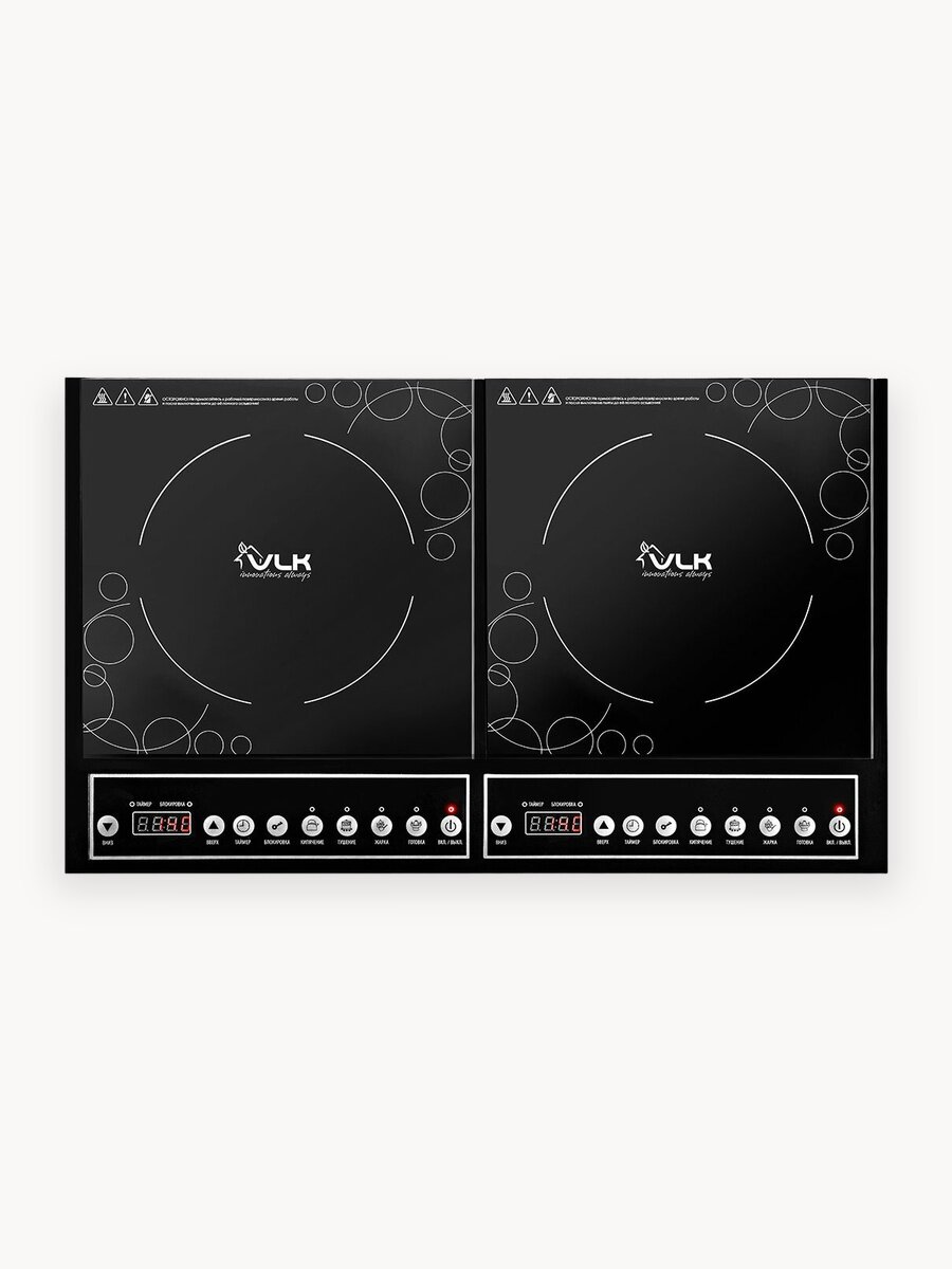 Индукционная плита настольная VLK Palermo-7734 / 2000+2000 Вт / 4 автоматические программы