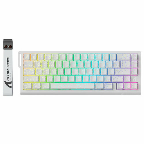 Клавиатура Attack Shark X68 HE Magnetic Contour Line White белый Английская раскладка USB 5490₽
