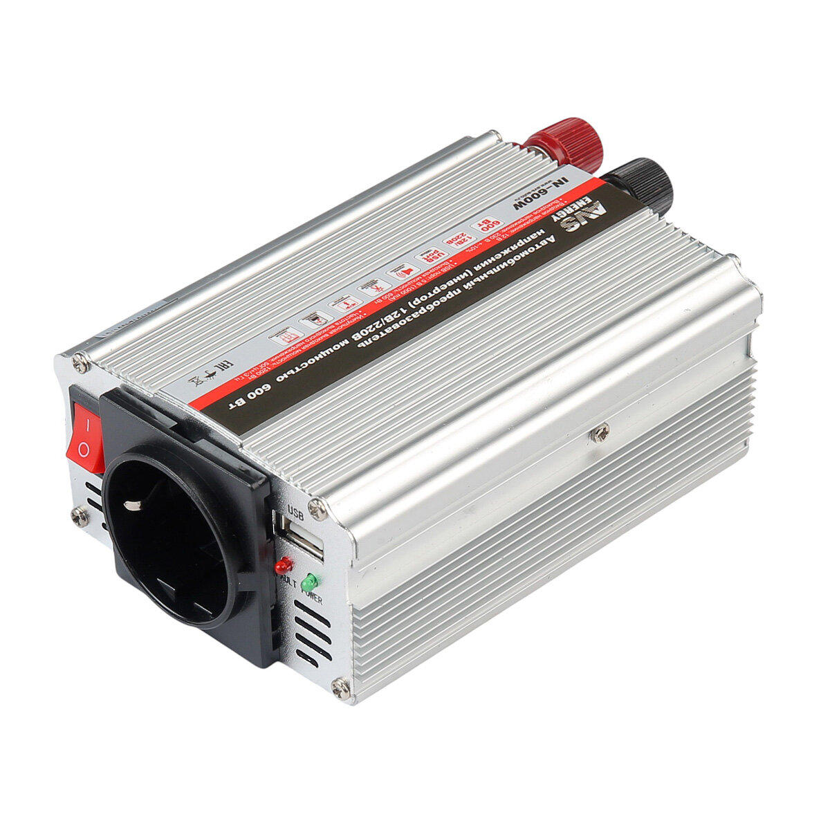 Автомобильный преобразователь напряжения инвертор 12/220V AVS IN-600W
