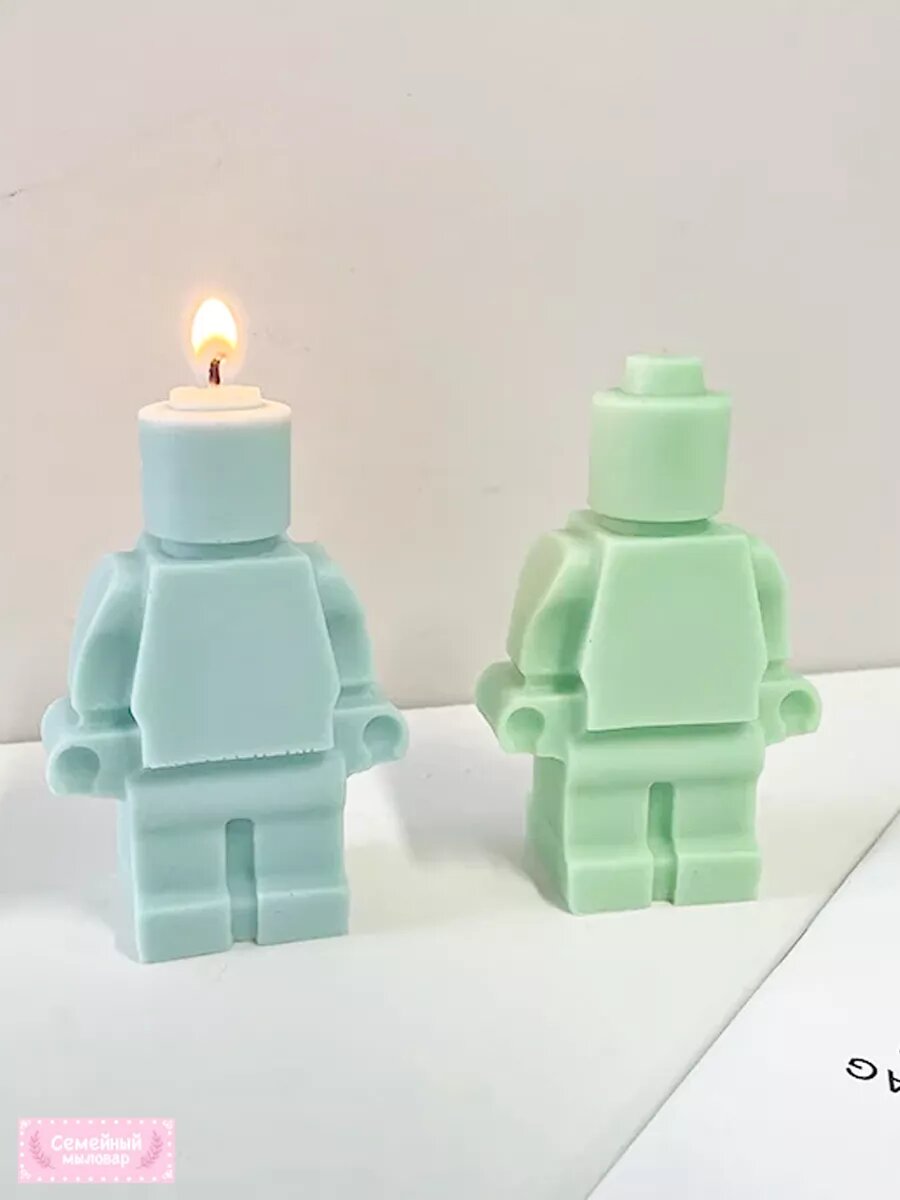 Силиконовый молд для гипса и свечей Лего — фото 1
