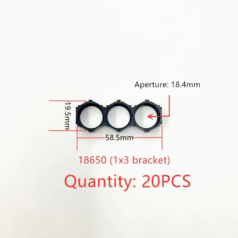 EOENKK ящик для хранения аккумуляторов 18650, 1x3 bracket 20PCS