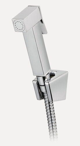 Изображение товара Гигиенический набор Kaiser SH-341, латунь, хром, вертикальный монтаж, форма-квадрат