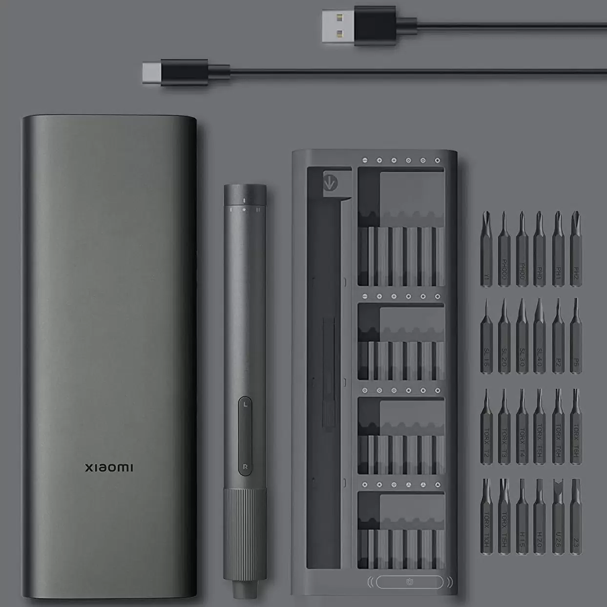 Аккумуляторная отвертка Xiaomi Electric Screwdriver 24 in 1 (MJDDLSD003QW) черный — фото 1