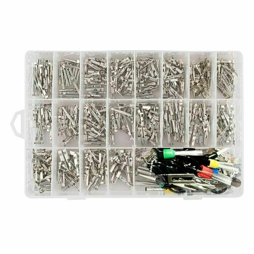 340 шт автомобильные разъемы для электрических проводов ассорти набор мужских и женских обжимных штифтов не изолированные вилки с коробкой автомобиля 1700₽