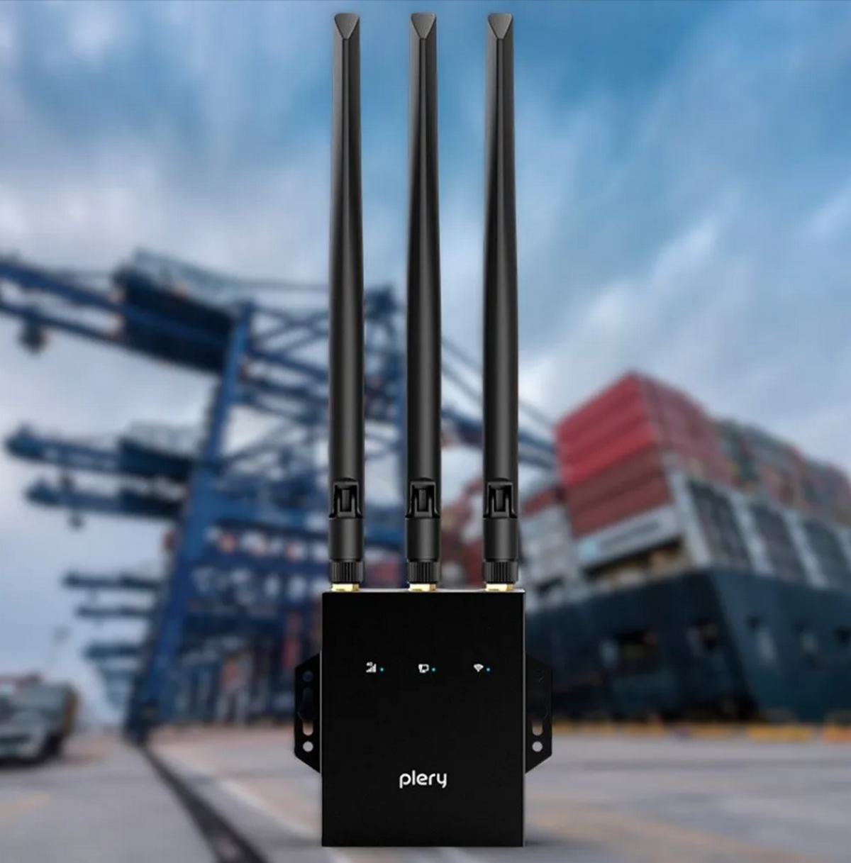 Wi-Fi роутер 4G Industrial RoHS Plery WS-G R802 (черный)