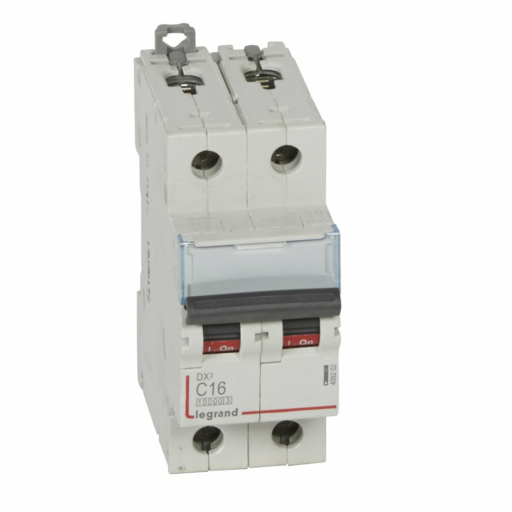 Legrand DX3 Автоматический выключатель 2P 16A (С) 10kA/16kA 409202