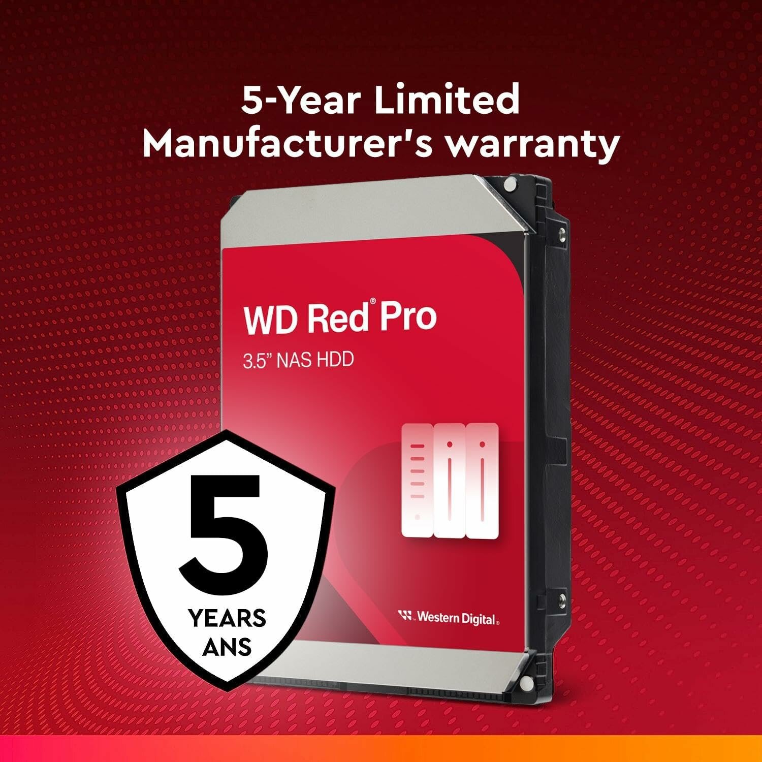 Жёсткий диск Western Digital WD Red Pro, 20ТБ, NAS HDD SATA III, 7200об/мин, форм-фактор 3.5", кэш 512МБ — фото 1