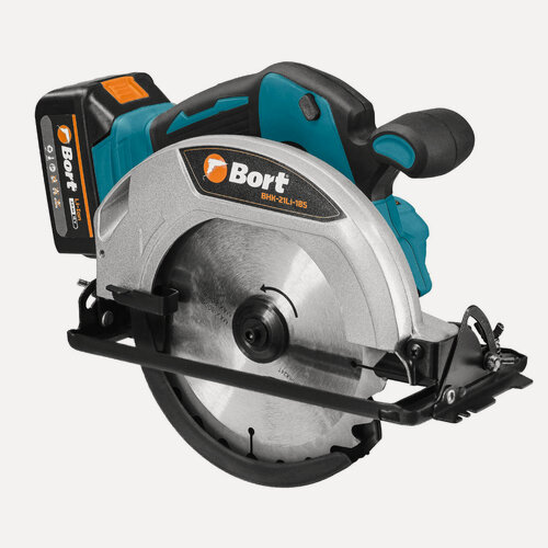Изображение товара Пила циркулярная аккумуляторная BORT BHK-21Li-185 (2*3,0 Ач + ЗУ), 185мм, 20мм посадочный диаметр, 3800 об/мин