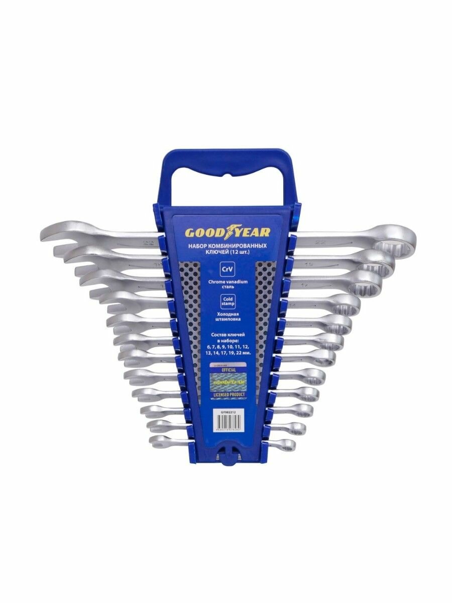 Набор ключей комбинированных Goodyear GY002212, 12 предметов