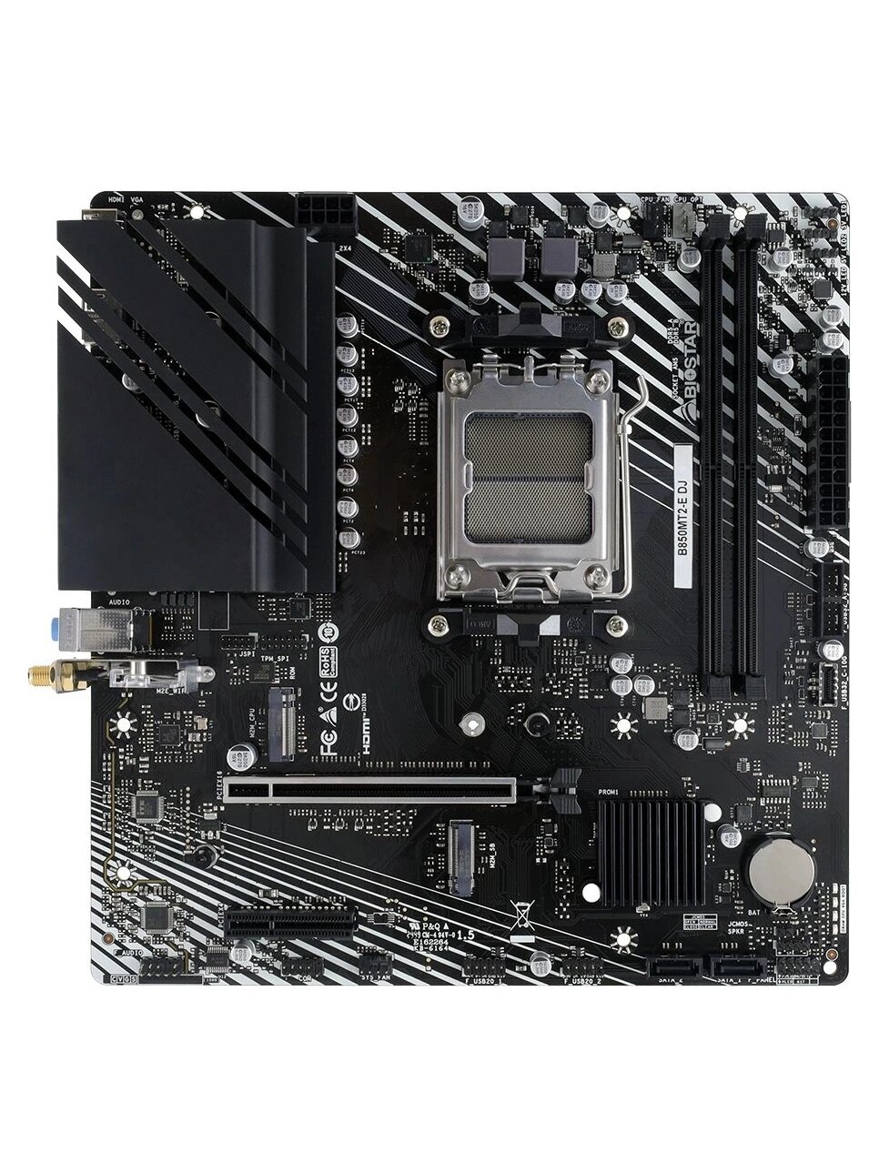 Материнская плата Biostar B850MT2-E DJ, SocketAM5, AMD B850, mATX — фото 1