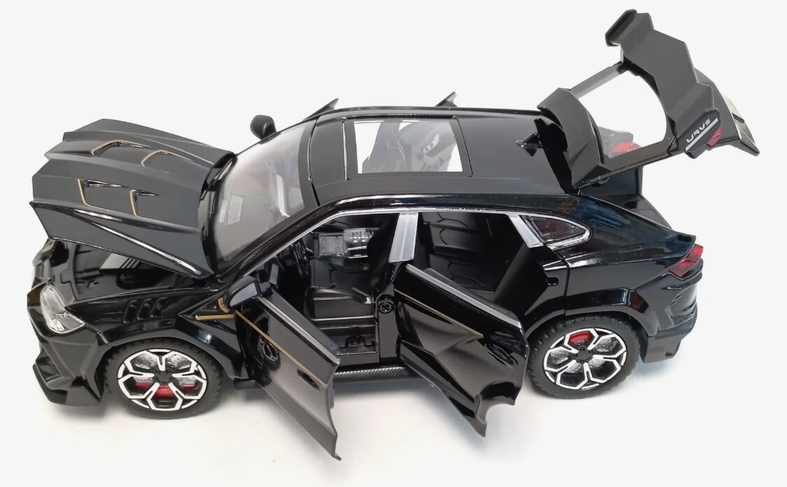 Игрушка машинка металлическая Lamborgini URUS масштабная модель 1:24 звук. свет — фото 1
