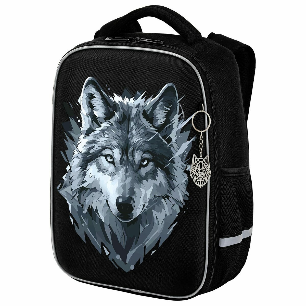 Ранец школьный Brauberg LIGHT, 1 отделение, с брелком, Gray wolf, 36х26х13см (273111)