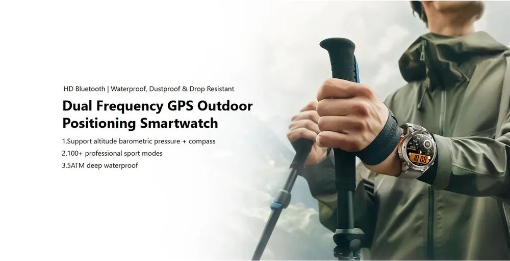 Умные мужские часы REMAX WATCH 18 — водонепроницаемые с GPS, серые, магнитная зарядка — фото 1