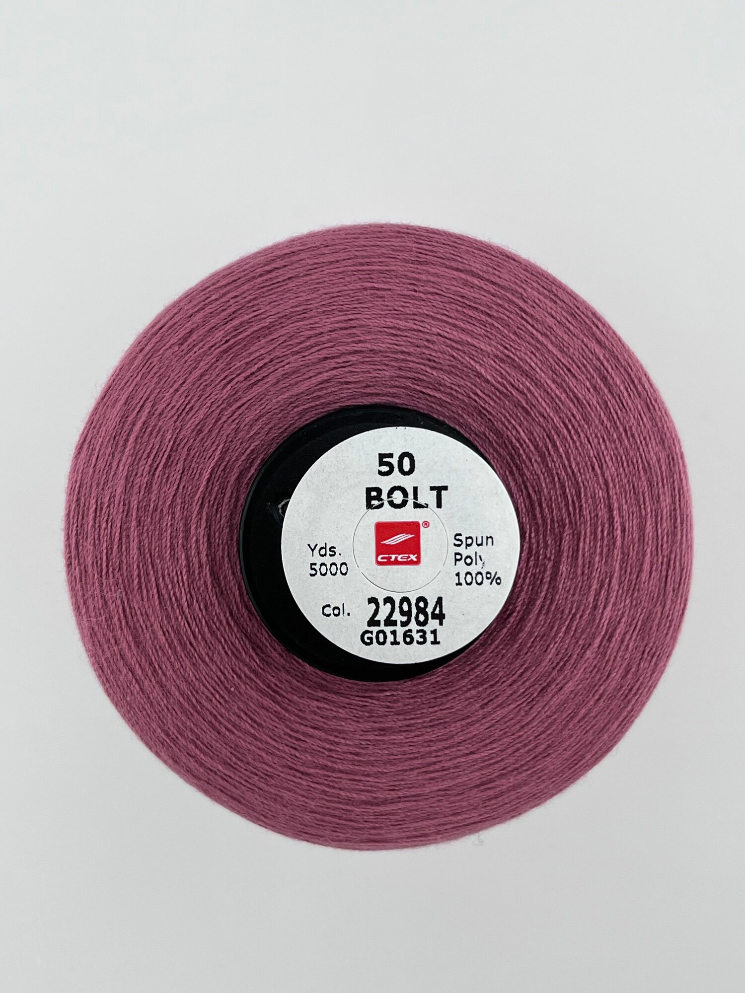 Нитки для шитья 20/2, 5000 ярдов, розовые — фото 1