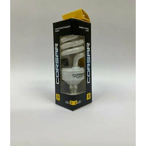 Лампа Corsar Спираль энергосберегающая Е14 теплый белый свет 75₽