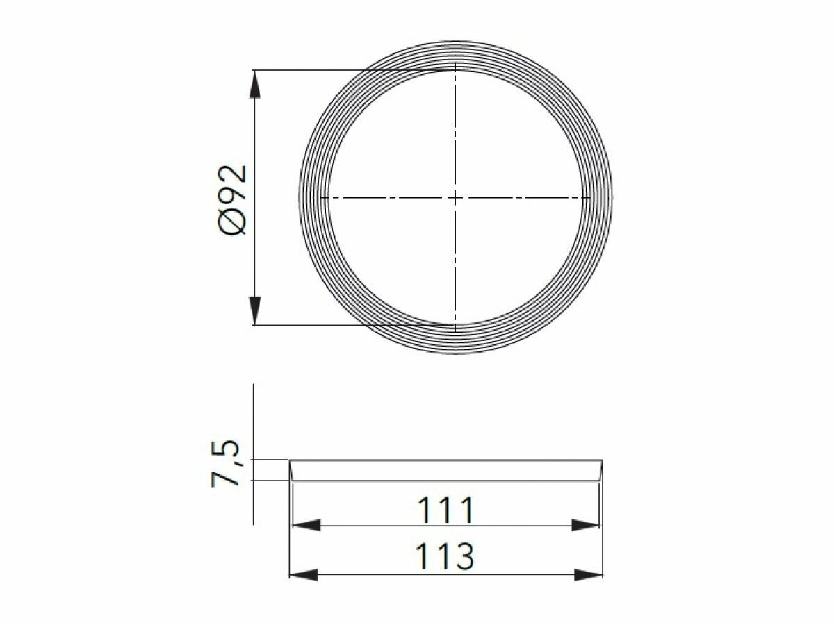 Прокладка для выпуска 3 1/2" AV ENGINEERING пластик (AVE129735) — фото 1