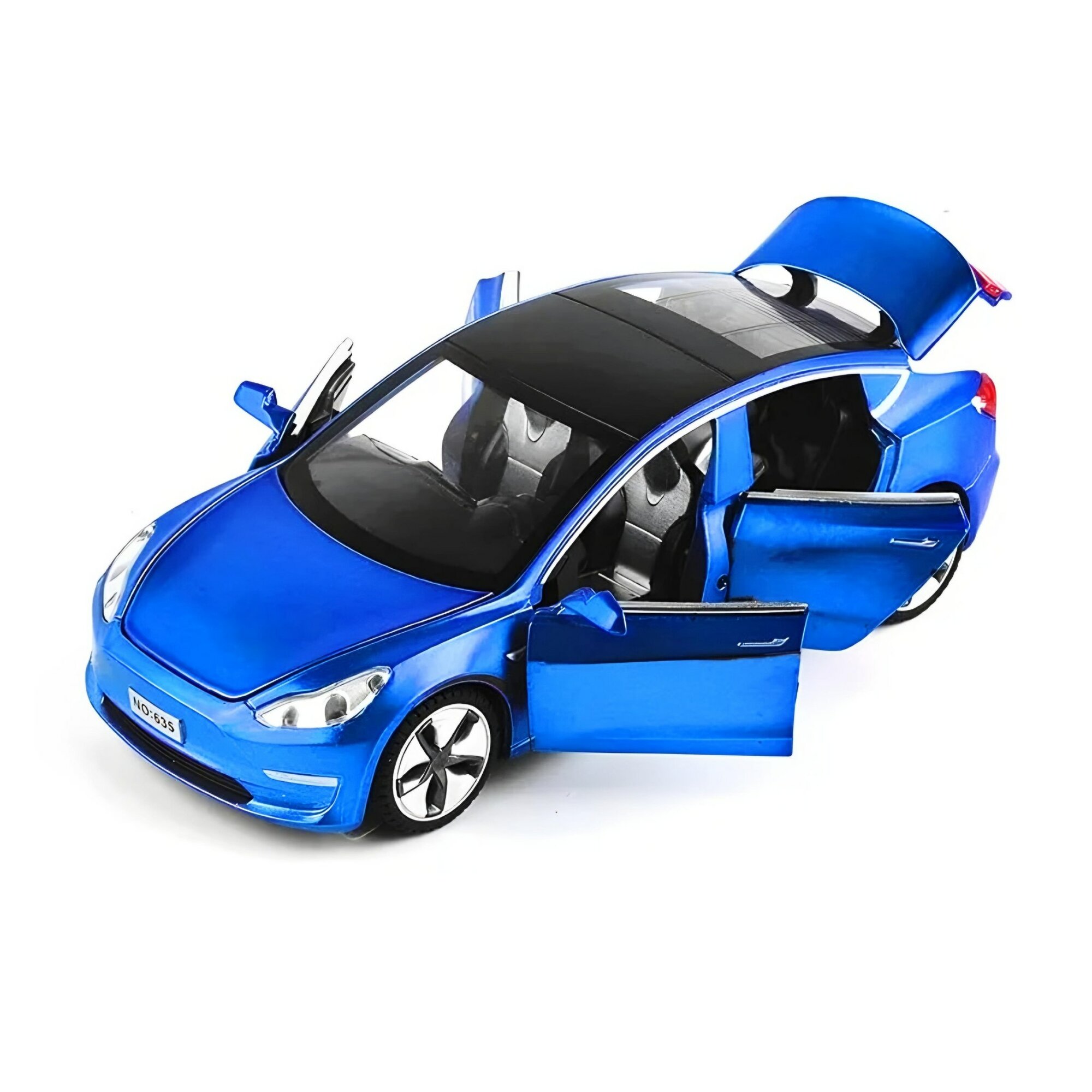 Игрушечная машинка Tesla Model 3, 1:32 для литья под давлением, реалистичная, со звуковыми эффектами