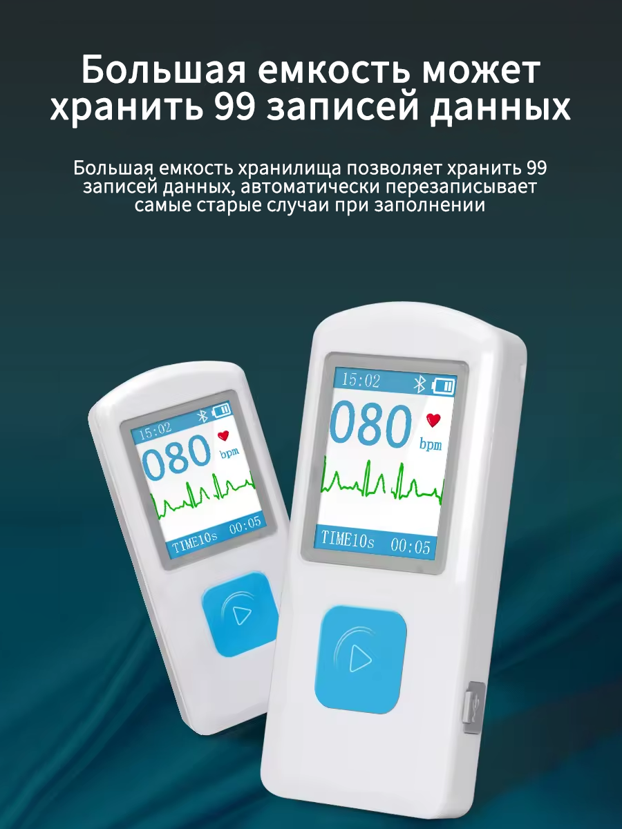 Пульсоксиметры Умный пульсометр Bluetooth: Цветной экран 1.3 + мониторинг ЧСС 24/7 | Водонепроницаемый