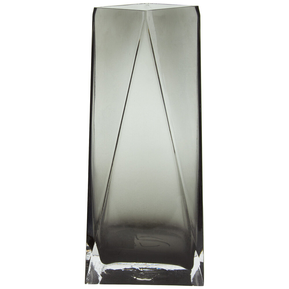 Ваза Lepestok.Moscow (стеклянная) D11хН25 см серая настольная