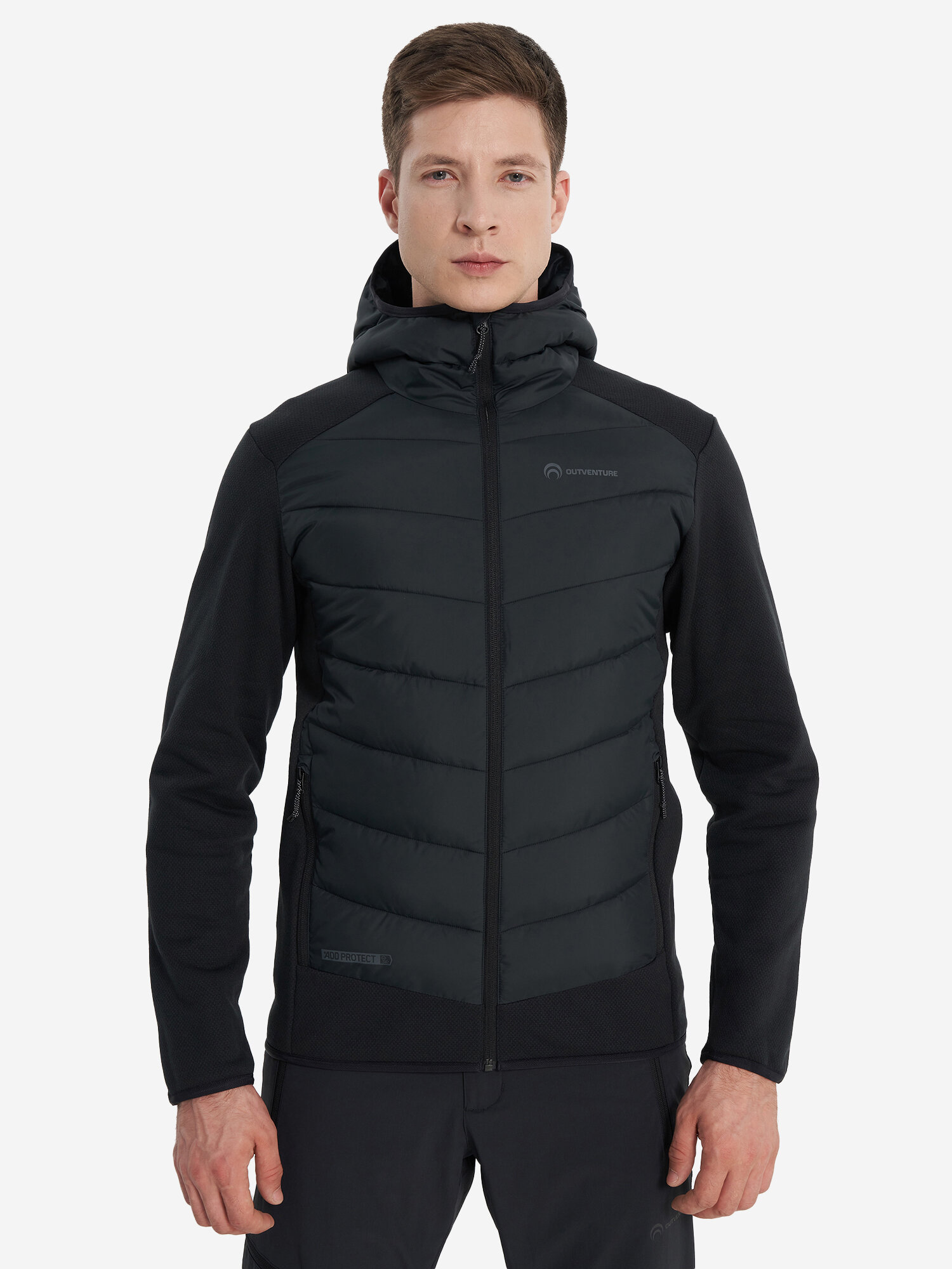 Толстовка спортивная OUTVENTURE, размер 50, , черный — фото 1