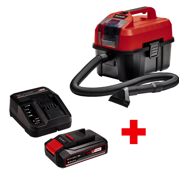 Аккумуляторный пылесос Einhell PXC TE-VC 18/10 Li + 1Акб 25 Ач + ЗУ (2347160SET)
