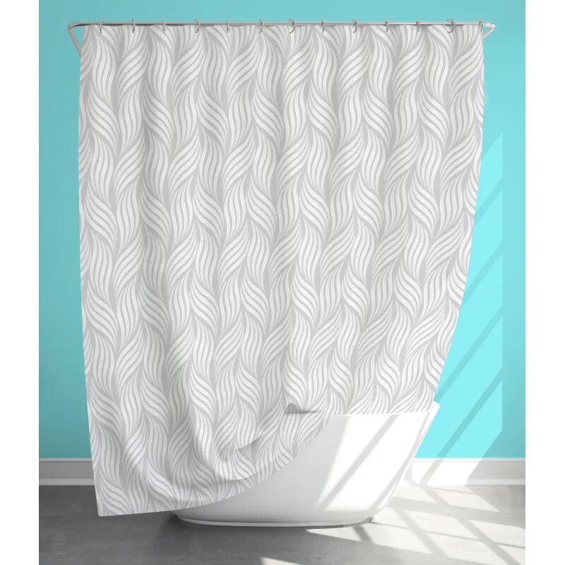 Штора для ванной с принтом Узоры 180х180см