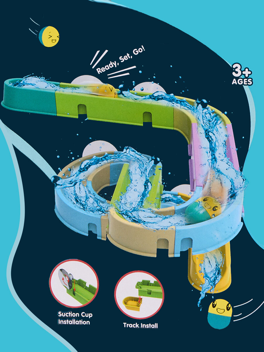 Игрушка Трек-конструктор для ванной (20 дет) для детей от 3 лет — фото 1