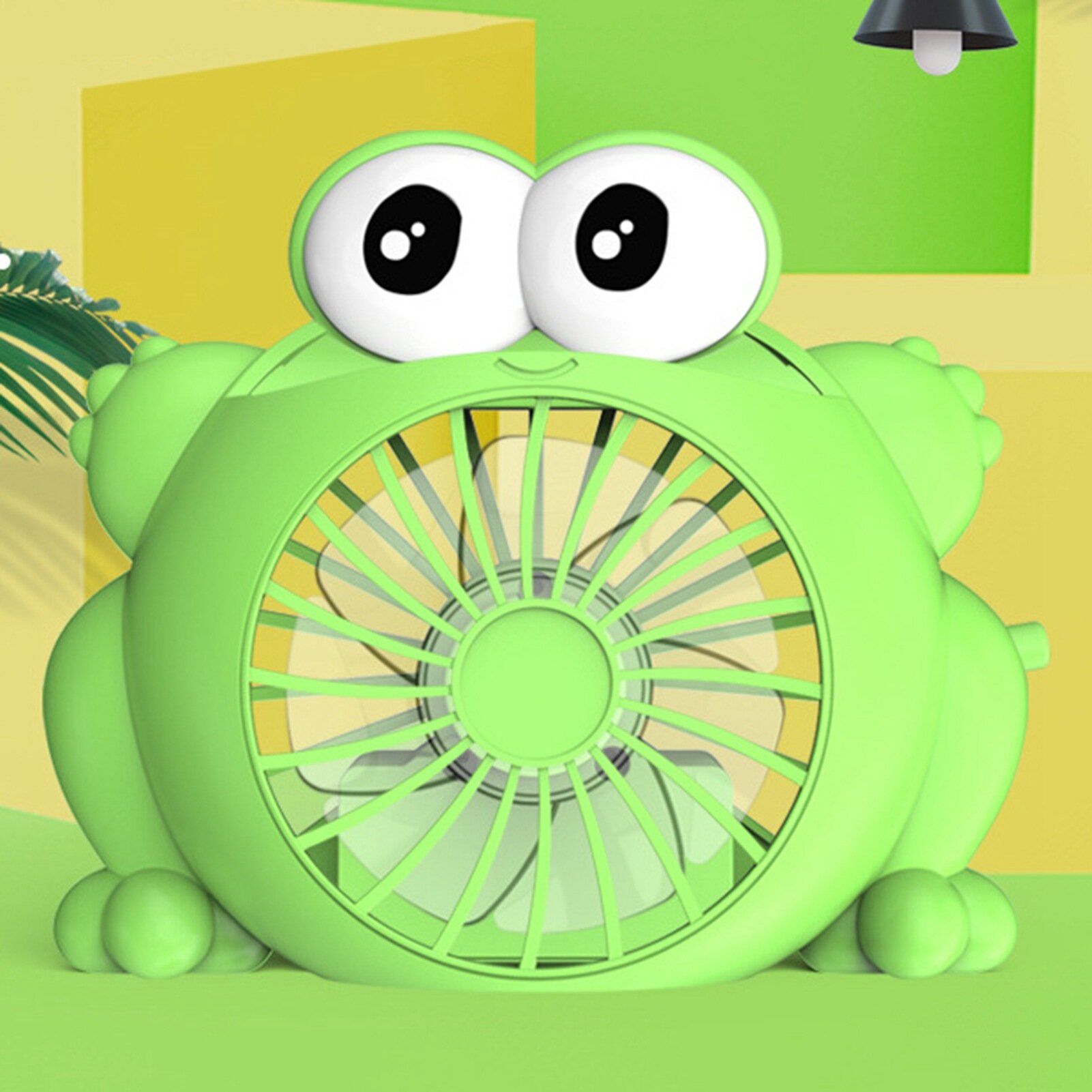 Детский мультяшный вентилятор с мягким ветром, настольный небольшой вентилятор с питанием от батареи, перезаряжаемый через USB, портативный вентилятор для школы, офиса, улицы