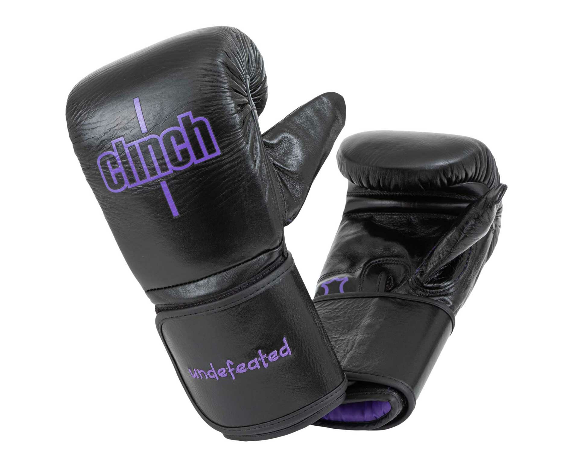 C167 Перчатки снарядные Clinch Bag Mitts Undefeated черные - Clinch - Черный - L\XL