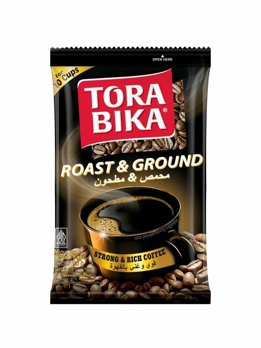 Кофе молотый из вулканических зерен ToraBika Roast & Ground (Индонезия) 60 гр.