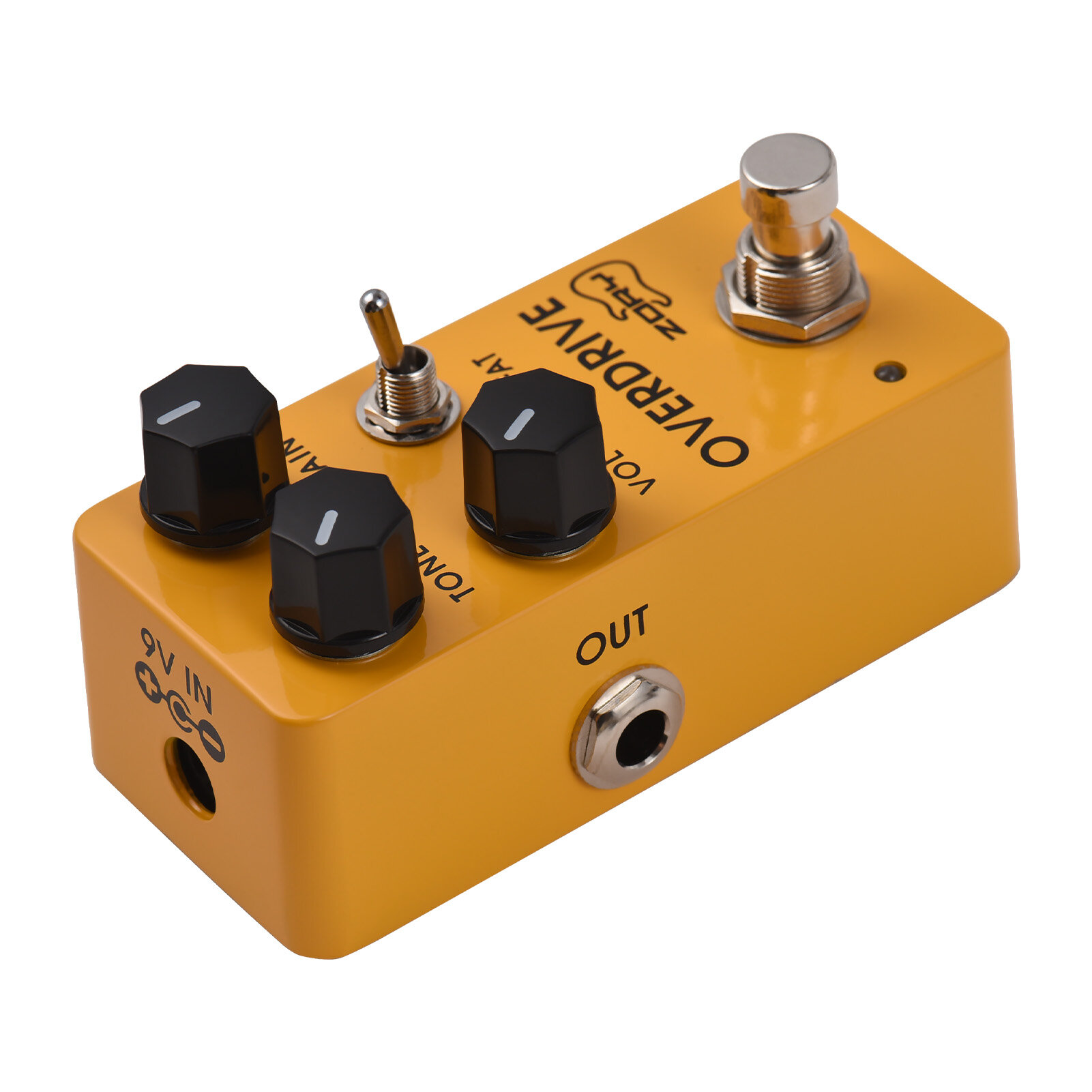 [通拓商品]ZORY Guitar Overdrive Effects Pedal TONE/GAIN/VOL/FAT Универсальный регулятор тембра DC 9V 6.35mm Входной/выходной интерфейс Алюминиевый сплав Электрогитарный эффектор Overdrive с True Bypass