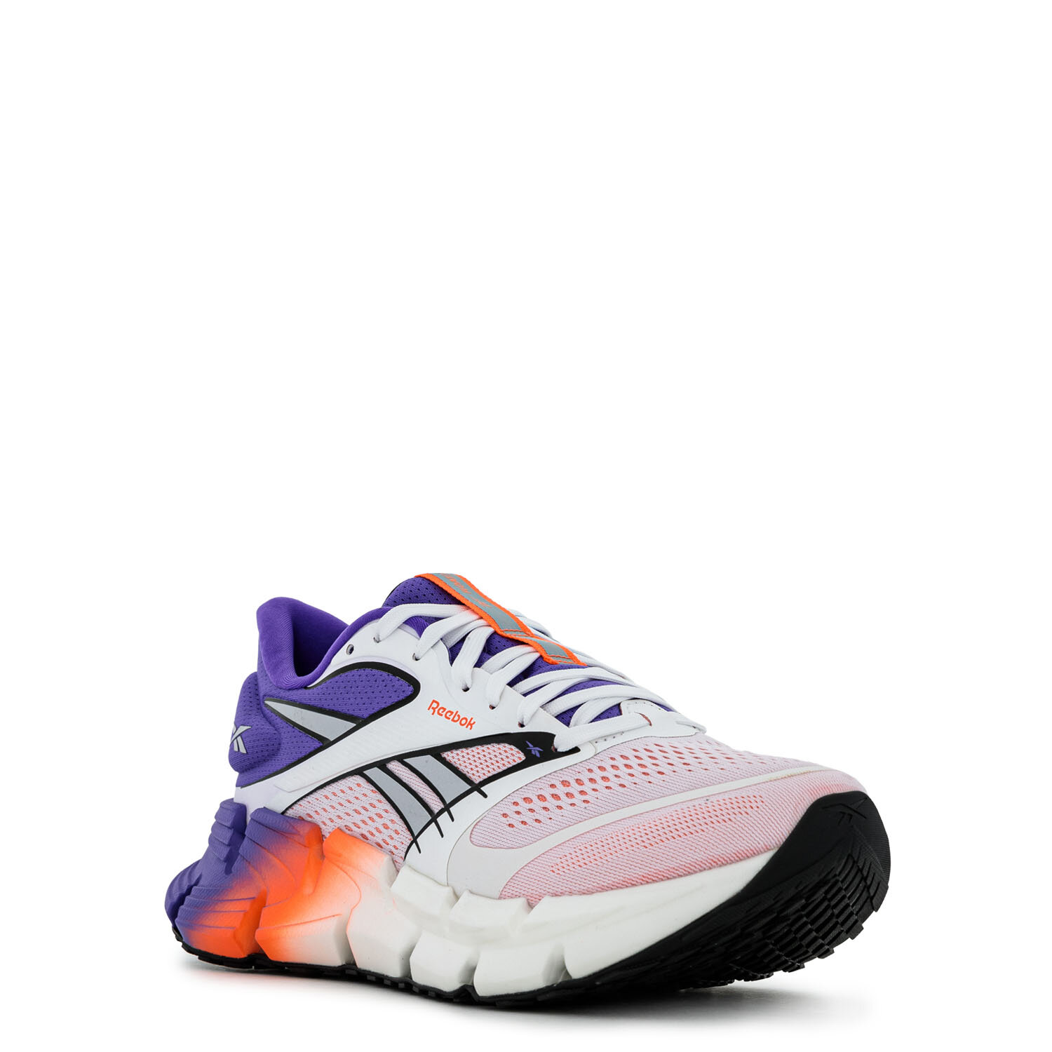 Кроссовки Reebok FloatZig 2, размер 8 US, белый/фиолетовый/оранжевый — фото 1
