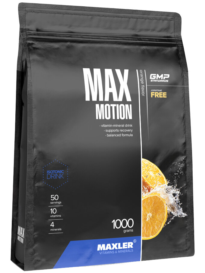 Изотоник, витамины и минералы Maxler Max Motion - 1000 г, апельсин (50 порций)